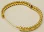 14K Yellow Gold Brushed & Polished Textured Bangle Bracelet 14.7g image number 6