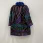 Stizzoli Womens Multicolor Abstract Long Sleeve Open Front Overcoat Size 46 image number 2