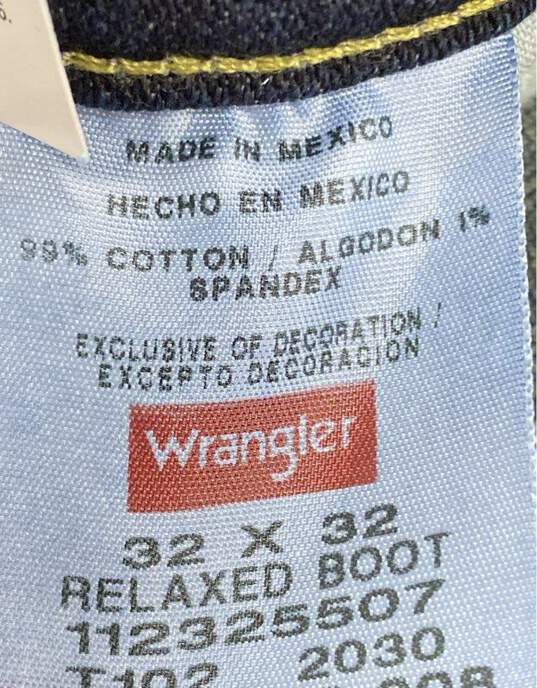 Wrangler Men Blue Relaxed Bootcut Jeans Sz 32 image number 4