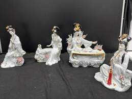 Vintage Set of Four Geisha Figurines