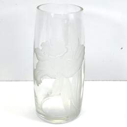 Dorothy Thorpe Mid Century Large Crystal Glass Art Vase 12.5 inch Tall