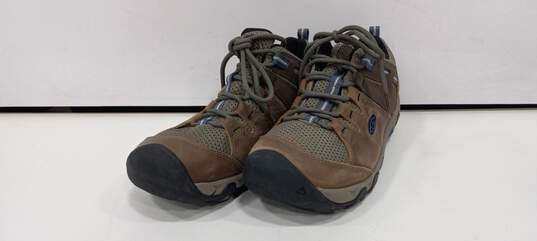 Keen Unisex Brown Leather Hiking Shoes Size 9.5 image number 1