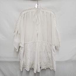 Free People WM's White Lace Serafina Cotton Blouse Size XS alternative image