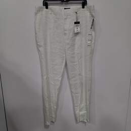 Alfani White Linen Stretch Pants Men's Size 36x32