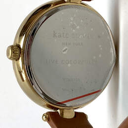 Designer Kate Spade KSW1156 Gold-Tone Brown Leather Belt Analog Wristwatch alternative image