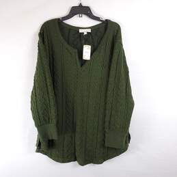 Suzanne Betro Women Green Sweater Sz 3X NWT