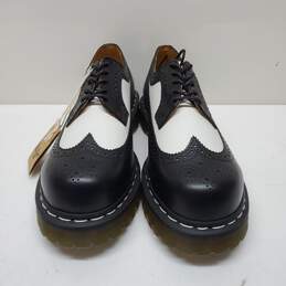 Dr. Martins Bex Smooth Black and White Leather Brogue Shoes Women's Size 11