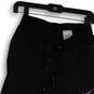 Womens Black Elastic Waist Slash Pocket Drawstring Activewear Pants Size S image number 3