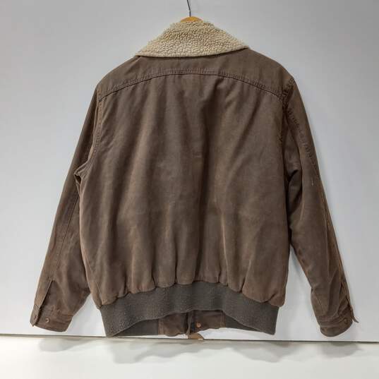 Outback Men's Brown Full Zip Cotton Blend Bush Pilot Jacket Size L image number 2