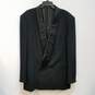 Mens Black Long Sleeve Double Breasted Pockets Blazer Jacket Size 42L image number 1