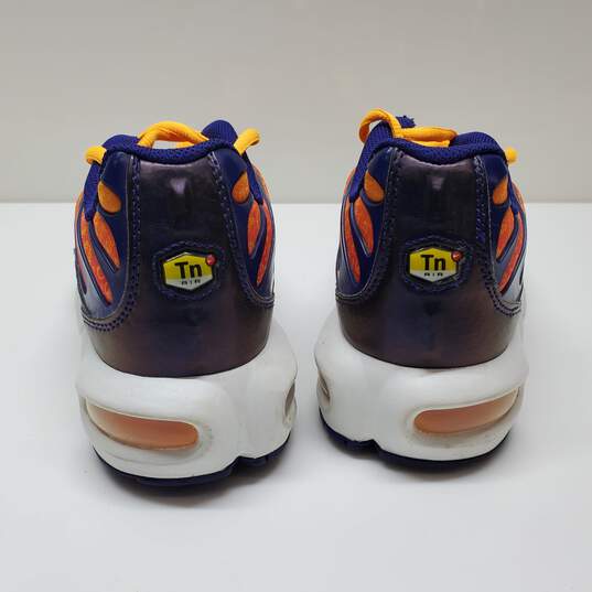 Nike Air Max Plus GS Back To School Shoes Purple Laser Orange Sz 7Y image number 4