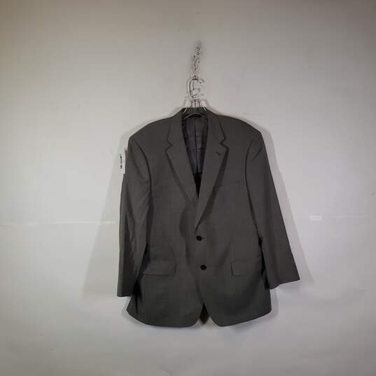 Mens Wool Notch Lapel Long Sleeve Single Breasted Blazer Size 44 R image number 1