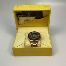 Designer Invicta Bolt 27801 Gold-Tone Round Dial Analog Wristwatch w/ Box