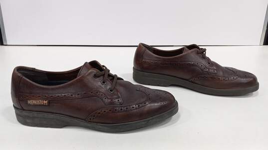 Mephisto Brown Lace Up Dress Shoes Size 12 image number 1