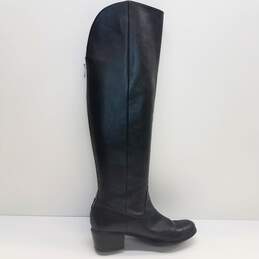 INC International Concepts Beverley Leather Boots Black 9.5