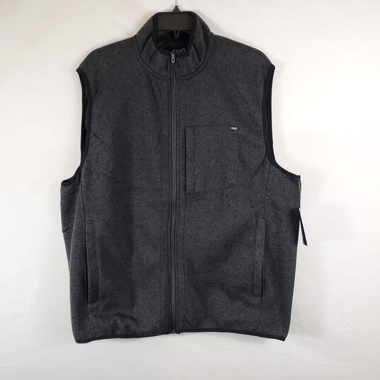 Chaps Men Charcoal Fleece Vest XL NWT image number 1
