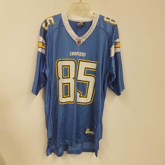 Reebok Mens Blue Los Angeles Chargers Antonio Gates #85 NFL Jersey Size L image number 1
