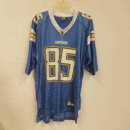 Reebok Mens Blue Los Angeles Chargers Antonio Gates #85 NFL Jersey Size L