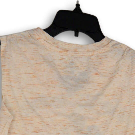 Womens Beige Printed Round Neck Short Sleeve Pullover Tank Top Size XS image number 4