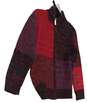 Womens Multicolor Colorblock Full Zip Cardigan Sweater Size Small image number 2