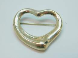 Tiffany & Co Elsa Peretti 925 Large Open Heart Brooch