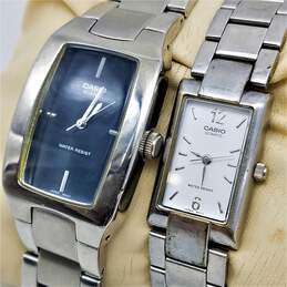 Casio His & Hers Stainless Steel Watch Bundle 2pcs 49.6g