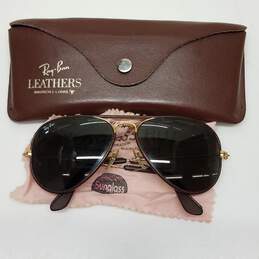 Vintage Bausch & Lomb Ray-Ban Leathers L1645 G-15 Aviators