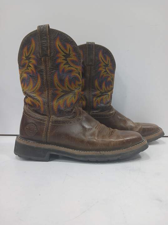 Justin Women's Brown Leather Boots Size 9 image number 4
