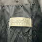 Womens Dark Brown Sleeveless Opossum Fur Collared Zip Up Vest Size XL image number 6