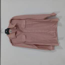 Men's Pink Long Sleeve Button-Up Shirt Sz M