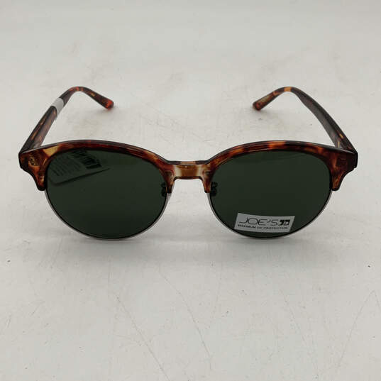Womens JJ 6009 26 Brown Tortoise UV Protection Half Rim Round Sunglasses image number 2