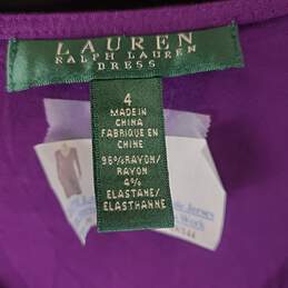 Ralph Lauren Women Purple Dress Sz 4 Nwt alternative image