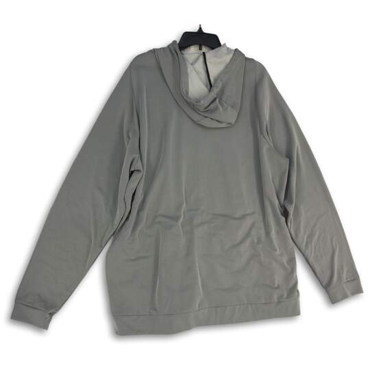 NWT Nike Mens Gray Long Sleeve Drawstring Hooded Full-Zip Jacket Size XXL image number 2