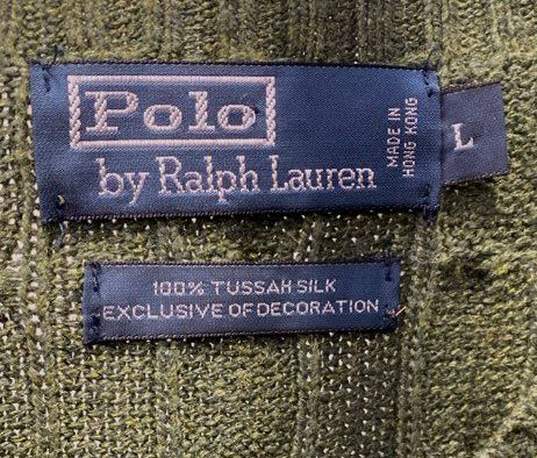 Polo Ralph Lauren Green V-Neck Sweater - Size Large image number 4