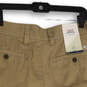 NWT Mens Tan Flat Front Slash Pocket Chino Shorts Size 35W  x 10.5 image number 4