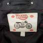 Wilson's MN's Genuine Leather Black Striped Biker Jacket Size XL image number 3