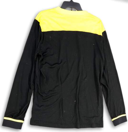 Mens Black Yellow Iowa Dri-Fit Crew Neck Long Sleeve Pullover T-Shirt Sz M image number 2