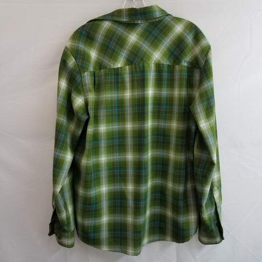 Marmot green plaid long sleeve button up shirt image number 4