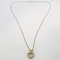 14K Gold Diamond Heart Pendant Necklace 4.4g image number 1