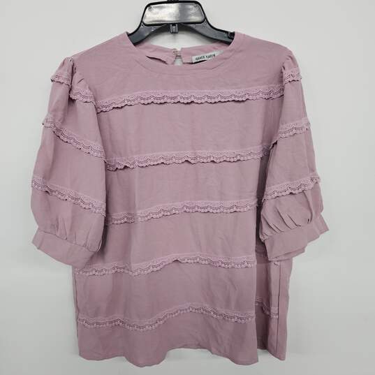 Pink Puff Sleeve Blouse image number 1