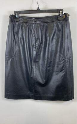Loft Ann Taylor Womens Black Leather Comfort Straight & Pencil Skirt Size 4 alternative image
