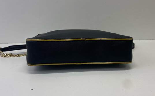 Michael Kors Jet Set Black Gold Trim Leather Crossbody Bag image number 3