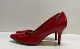 Calvin Klein Leather Kimberly Heels Red 6.5