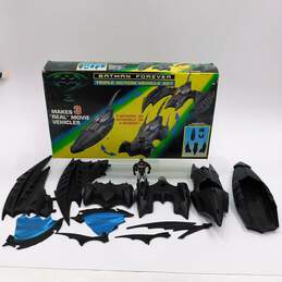 VTG 1996 Kenner Batman Forever Triple Action Vehicle Set Batmobile Batwing Boat