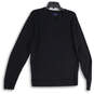 Mens Black Ribbed Knit Crew Neck Long Sleeve Pullover Sweater Size Medium image number 1