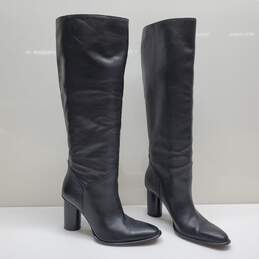 Zara High Heeled Leather Boots 37