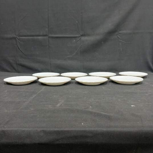 Lot of 8 Mikasa Fine China L9709 Wedding Band Tea Cup Saucers image number 1
