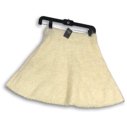 NWT Abercrombie & Fitch Womens White Knitted Pull-On A-Line Skirt Size XS image number 1