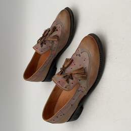 Bed Stu Mens Brown Leather Tasseled Wingtip Slip-On Brogue Dress Shoes Size 7.5