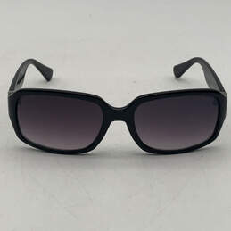 Womens Purple Black Plastic Frame Rectangle Designer Sunglasses With Case